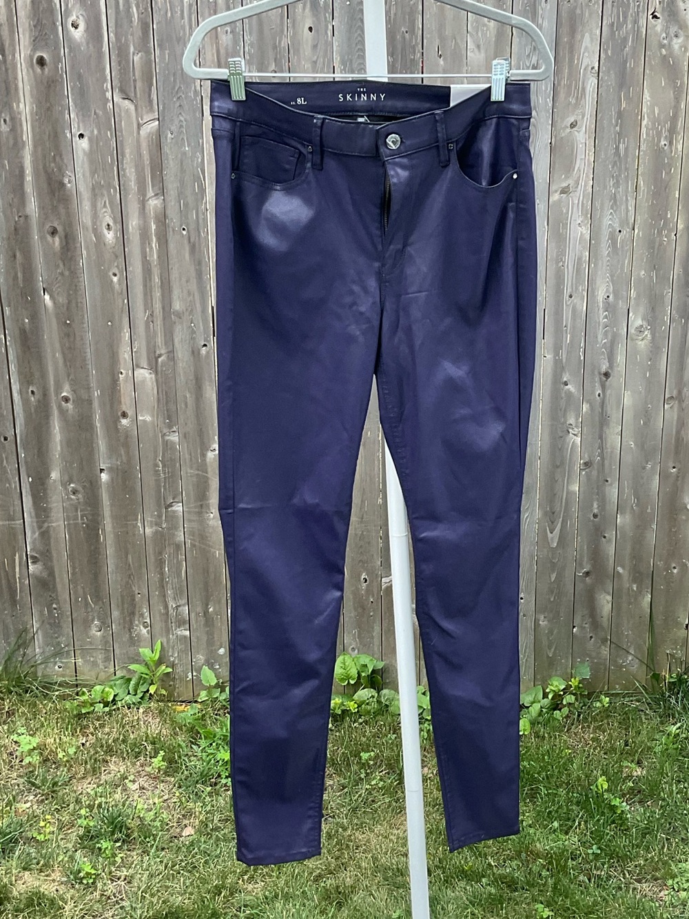 Shiny Purple Faux Leather Pants